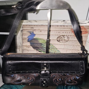 Patricia Nash crossbody navy with a western flair